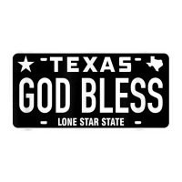 Texas God Jesus Bless License Plate Tx Church Pray Holy Gift T Shirt Long Sleeve Shirts | Artistshot