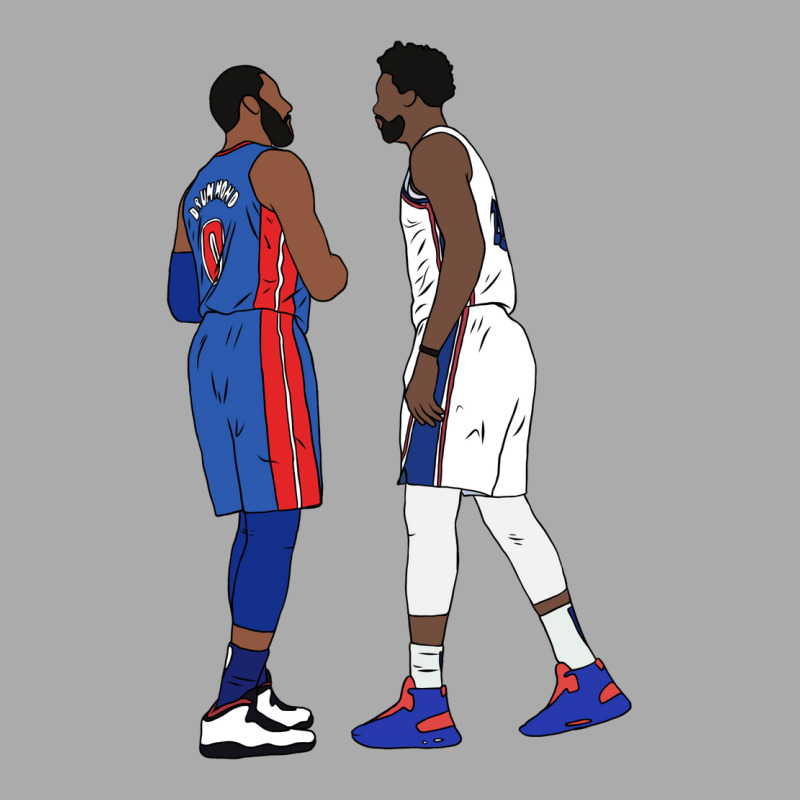 Joel Embiid Stares Down Andre Drummond T-shirt | Artistshot