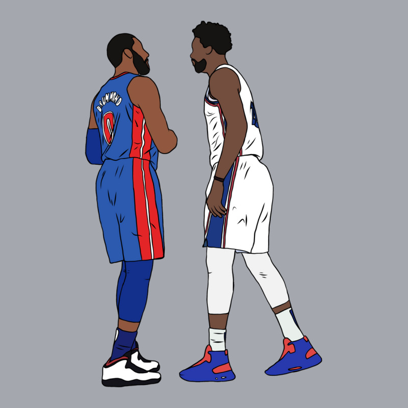 Joel Embiid Stares Down Andre Drummond Long Sleeve Shirts | Artistshot