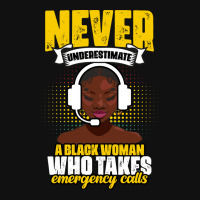 Never Underestimate Awesome African American Dispatcher Life Retro Graphic T-shirt | Artistshot