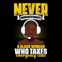 Never Underestimate Awesome African American Dispatcher Life Retro V-neck Tee | Artistshot