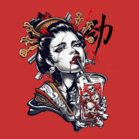 Japanese Geisha Girl Vaporwave Cyberpunk Popart Urban Style 1 V-neck Tee | Artistshot