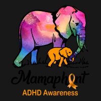 Mama Elephant Mamaphant Adhd Awareness Hippie Flannel Shirt | Artistshot