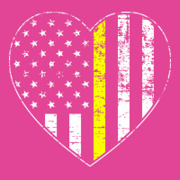 Thin Gold Line Distressed American Flag Heart Red T-shirt | Artistshot