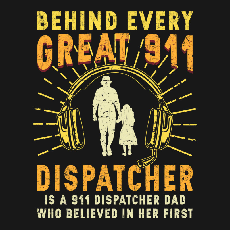 Mens 911 Dispatcher Dad Tshirt Dispatching Daddy Gifts From Daughter F Flannel Shirt | Artistshot