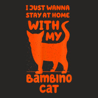 Stay Home With My Bambino Cat Funny Cat Mom Humor Cat Dad T Shirt Ladies Fitted T-shirt | Artistshot