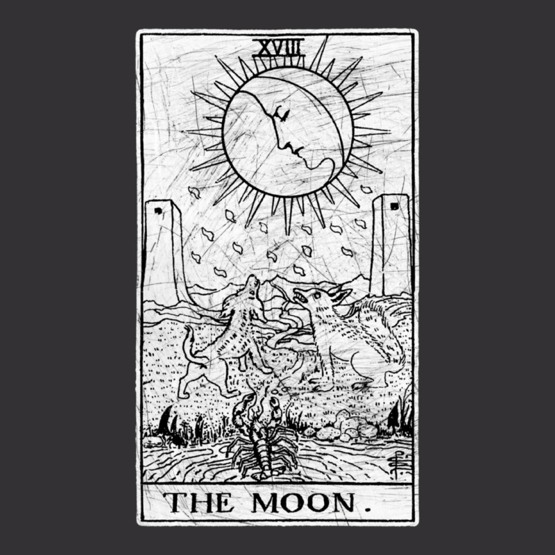 The Moon Tarot Card Major Arcana Fortune Telling Occult Essential Vintage Hoodie by apolitery | Artistshot