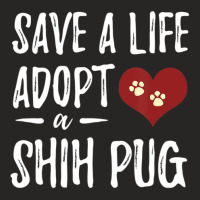 Limited Edition Adopt A Shih Pug Rescue Dog Mom Ladies Fitted T-shirt | Artistshot