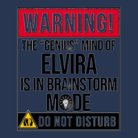 Elvira Name - Warning The Genius Mind Of Elvira Is In Brainstorm Mode  Men Denim Jacket | Artistshot