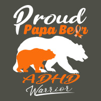 Proud Papa Bear Adhd Warrior Support Adhd Warrior Gifts Stars Fleece Short | Artistshot