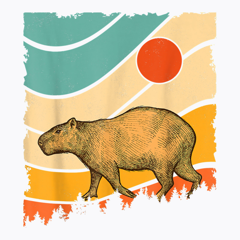 Vintage Retro Style Awesome Wild Giant Cavy Rodent Capybara T Shirt T-shirt | Artistshot