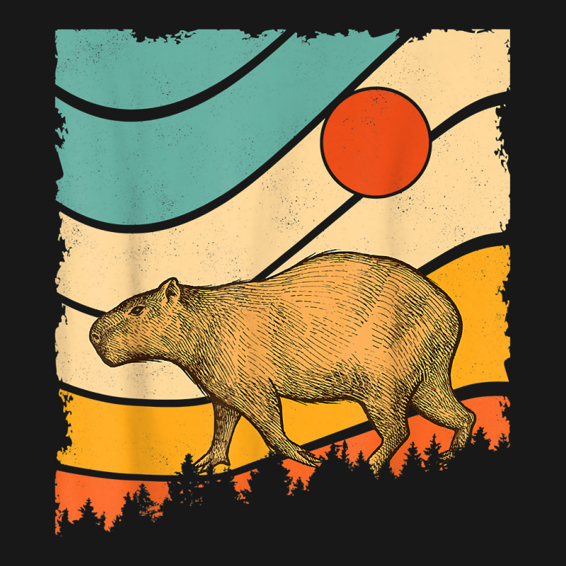 Vintage Retro Style Awesome Wild Giant Cavy Rodent Capybara T Shirt Flannel Shirt | Artistshot