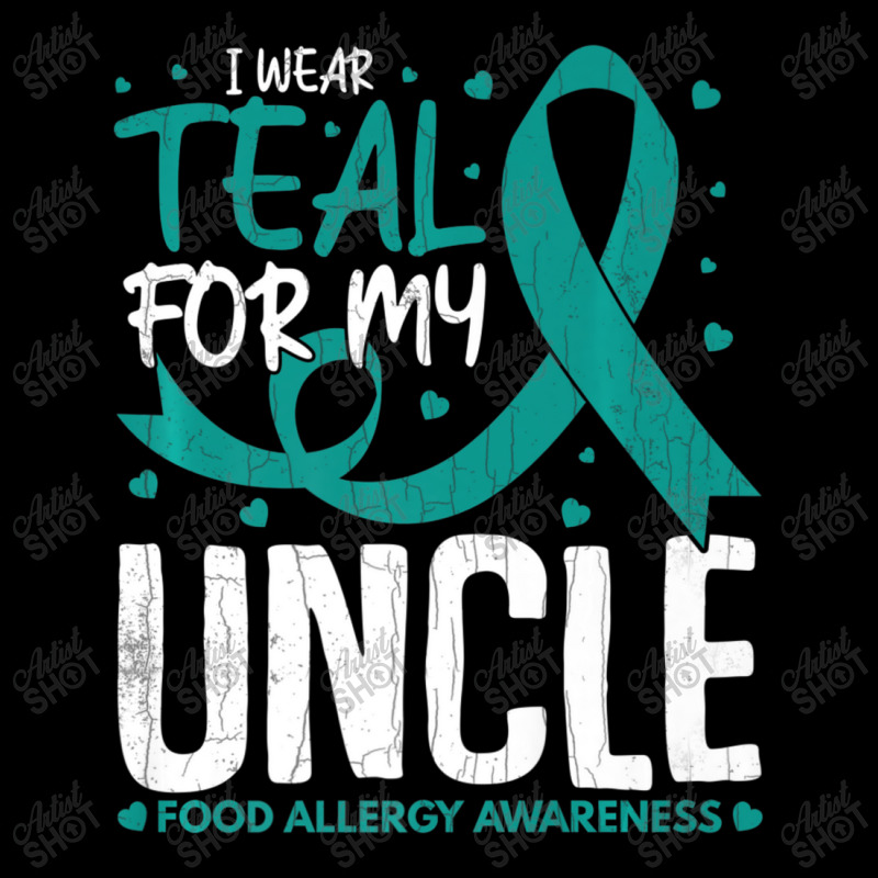 Mens I Wear Teal For Uncle Food Allergy Awareness Month Pocket T-shirt | Artistshot