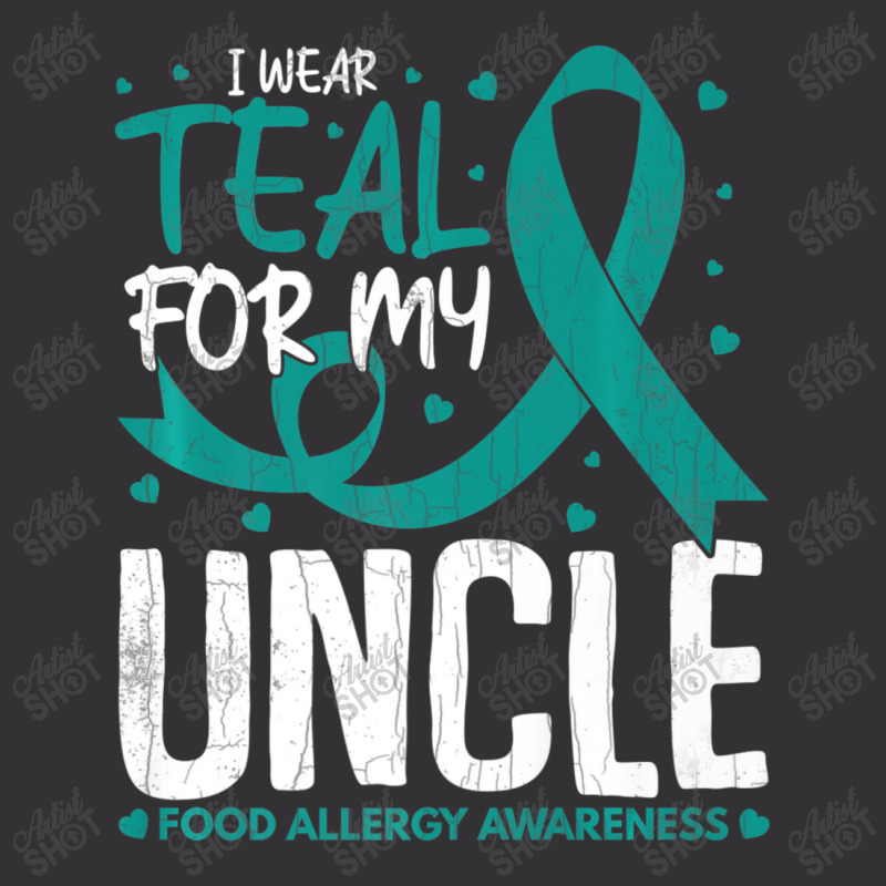 Mens I Wear Teal For Uncle Food Allergy Awareness Month Vintage Short | Artistshot