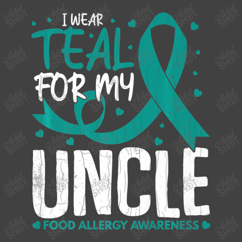 Mens I Wear Teal For Uncle Food Allergy Awareness Month Vintage T-shirt | Artistshot