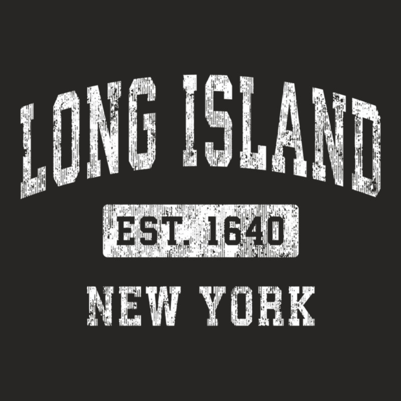 Long Island New York Ny Vintage Established Sports Design Sweatshirt Ladies Fitted T-Shirt by SamuelTABraun | Artistshot