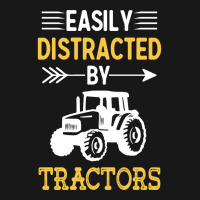 Easily Distracted By Tractors Humor Flannel Shirt | Artistshot