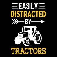 Easily Distracted By Tractors Humor Men's Long Sleeve Pajama Set | Artistshot