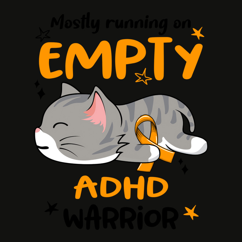 Mostly Running On Empty Adhd Warrior Humor Scorecard Crop Tee by alfanyhets | Artistshot