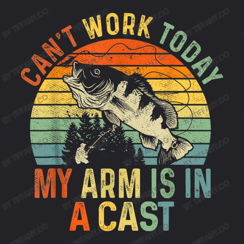 Can't Work Today My Arm Is In A Cast Funny Fishing Youth Tee | Artistshot