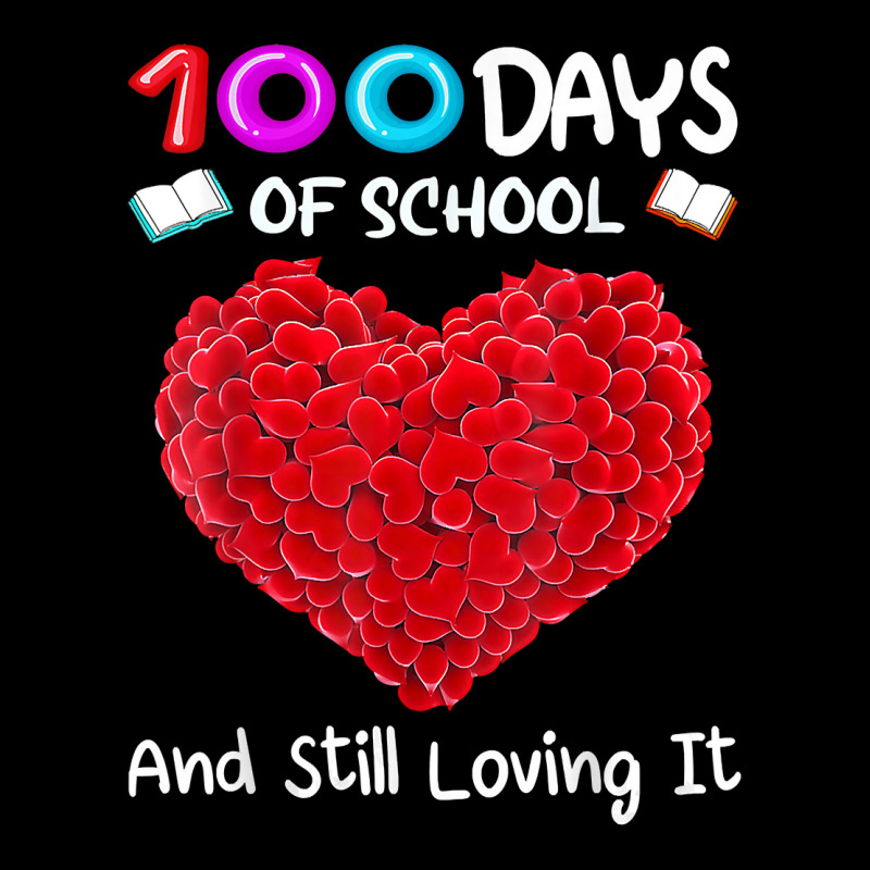 Womens 100 Days Of School And Still Loving It Hearts Cute T Shirt Youth Hoodie | Artistshot