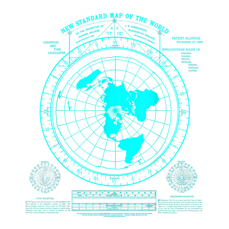 Gleason's New Standard Map Of The World, Flat Earth T Shirt Youth Sweatshirt | Artistshot