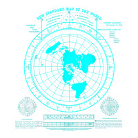 Gleason's New Standard Map Of The World, Flat Earth T Shirt Youth Zipper Hoodie | Artistshot