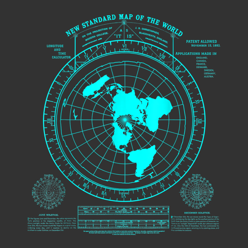 Gleason's New Standard Map Of The World, Flat Earth T Shirt Baby Bodysuit | Artistshot