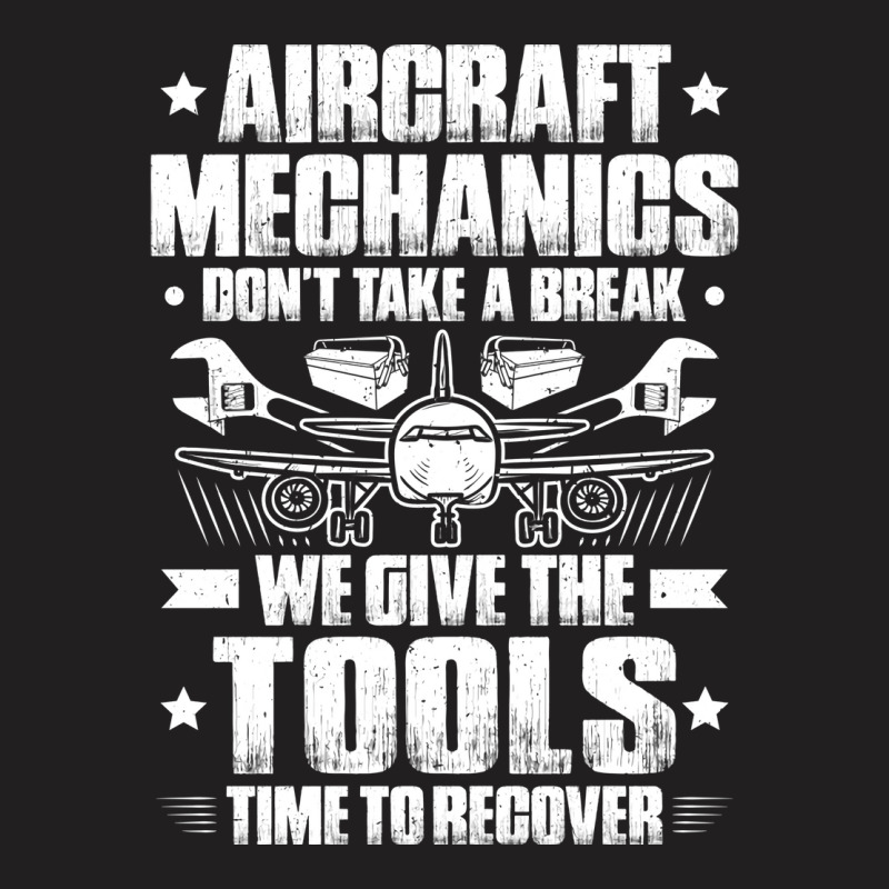 Aircraft Mechanic Aviation Maintenance Technician Vintage Stars T-shirt | Artistshot