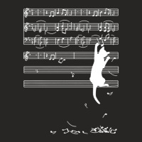 Cat With Music Notes Funny 1.png Ladies Fitted T-shirt | Artistshot