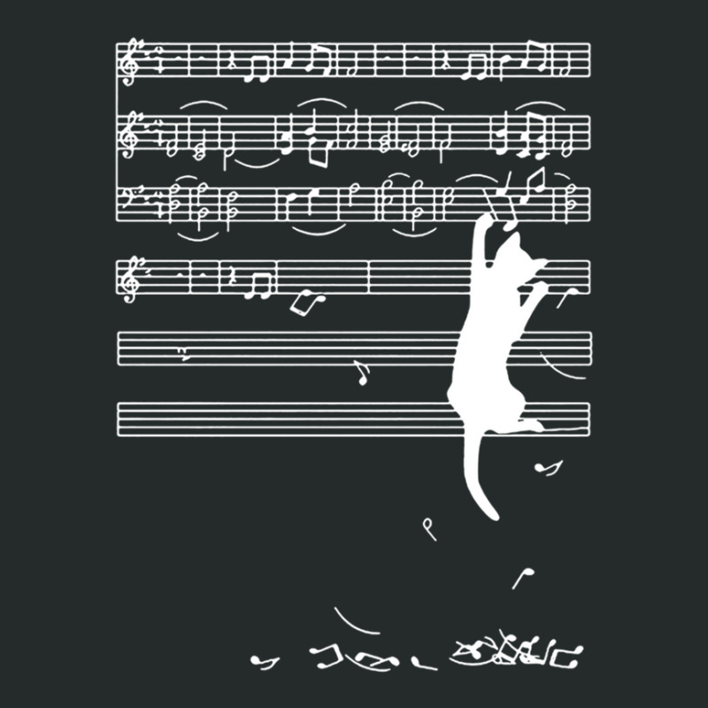 Cat With Music Notes Funny 1.png Women's Triblend Scoop T-shirt by PamzieAdams | Artistshot