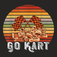 Go Kart Racing Vintage Retro Gokart Driver Go Cart Racer T Shirt Ladies Fitted T-shirt | Artistshot