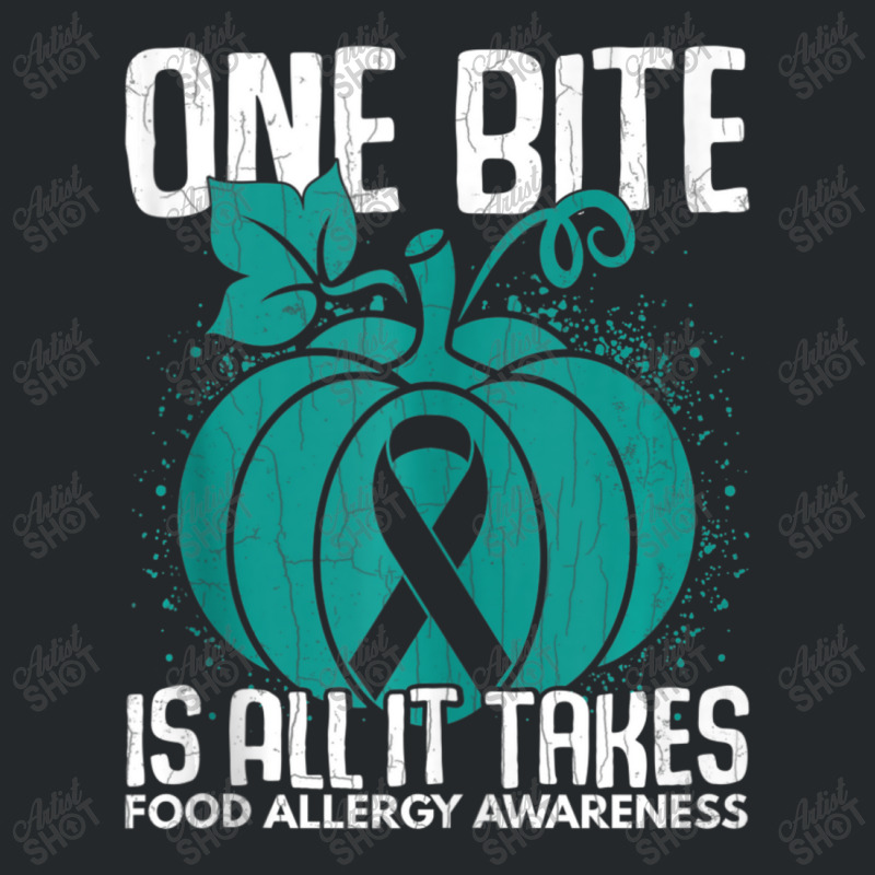 One Bite Is All It Takes Food Allergy Awareness Crewneck Sweatshirt by thanhtran | Artistshot