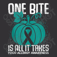 One Bite Is All It Takes Food Allergy Awareness Vintage Short | Artistshot