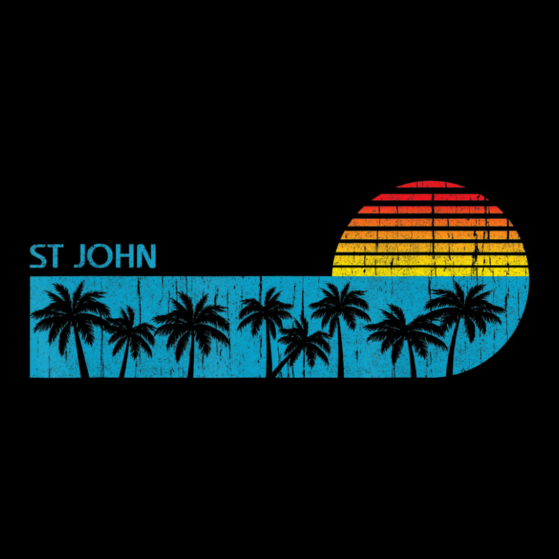 Hot Trend Vintage St John Usvi Beach Palm Trees Retro 70s Boys Girls Women's V-Neck T-Shirt by haodinhvan1 | Artistshot