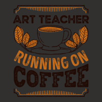 Trending Art Teacher Running On Coffee Caffeine Gift Champion Hoodie | Artistshot