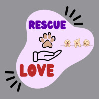 Rescue Love Design Rescue Dogs Blue 3/4 Sleeve Shirt | Artistshot