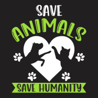 Save Animals Serve Humanity Girl T-shirt | Artistshot