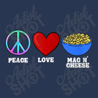 Peace Love And Mac N' Cheese Cute Foodie Comfort Food Ladies Denim Jacket | Artistshot