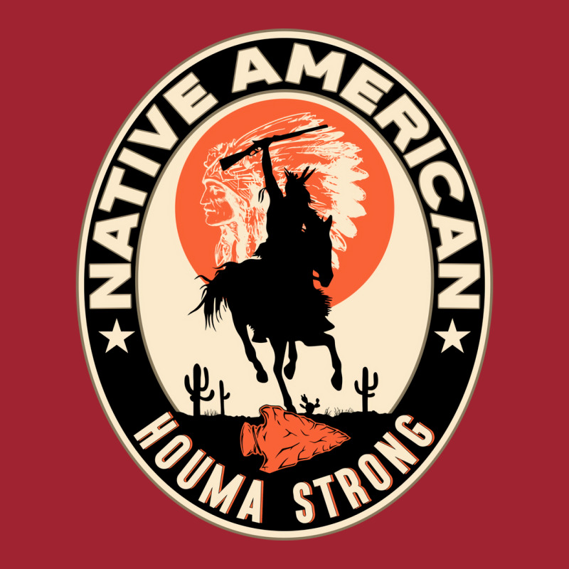 Houma Tribe Native American Indian Strong Warrior Retro  Yellow Long Sleeve Shirts | Artistshot