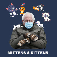 Bernie Sanders Mittens Inauguration Meme Kittens Ladies Denim Jacket | Artistshot