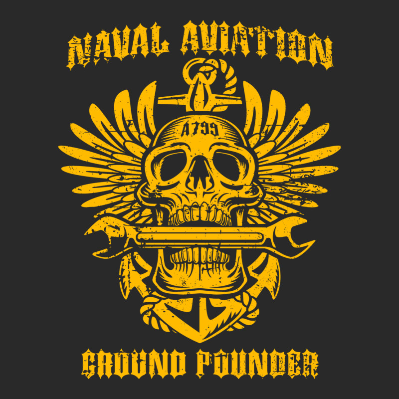 Naval Aviation Ground Pounder Vintage Skull Wings And Wrench Cool Printed hat by nyforskiccaj | Artistshot