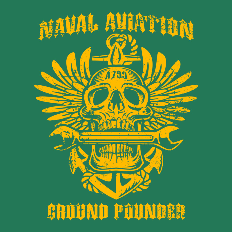 Naval Aviation Ground Pounder Vintage Skull Wings And Wrench Cool Ladies Fitted T-Shirt by nyforskiccaj | Artistshot