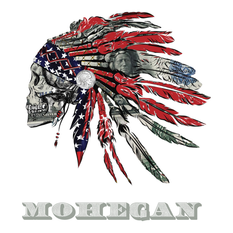 Mohegan Native American Indian Flag Money Headress Green Sticker | Artistshot