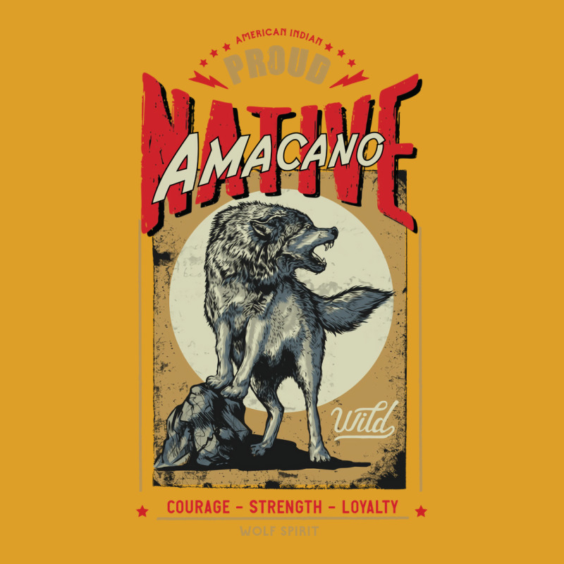 Amacano Native American Indian Born Wolf Spirit Retro Retro T-shirt | Artistshot