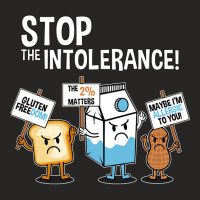 Trending Food Allergies Are A Real Pain So Stop The Intolerance Ladies Fitted T-shirt | Artistshot