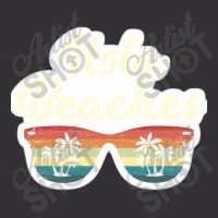 Hola Beaches Beach Humor Pun Vintage Sunglasses And Palm Trees Summer Vintage Short | Artistshot