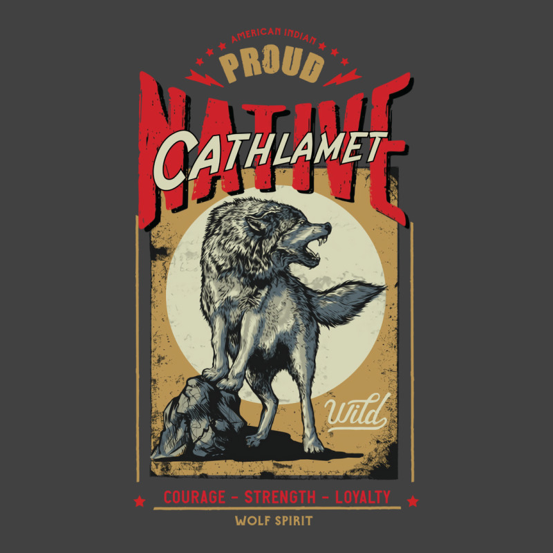 Cathlamet Native American Indian Born Wolf Spirit Retro Summer Vintage T-shirt | Artistshot