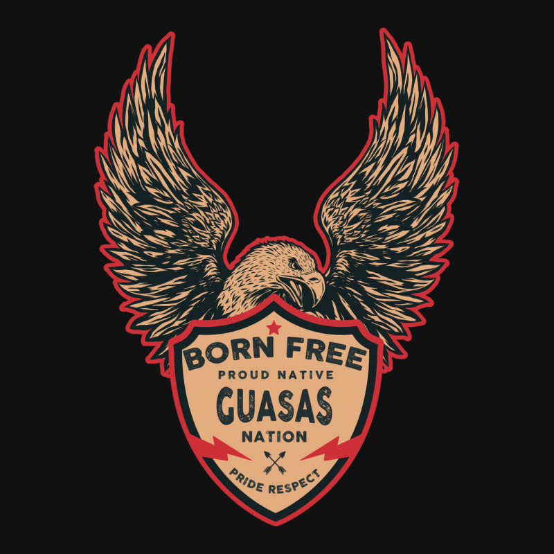 Guasas Native American Indian Born Freedom Eagle 70s Graphic T-shirt | Artistshot