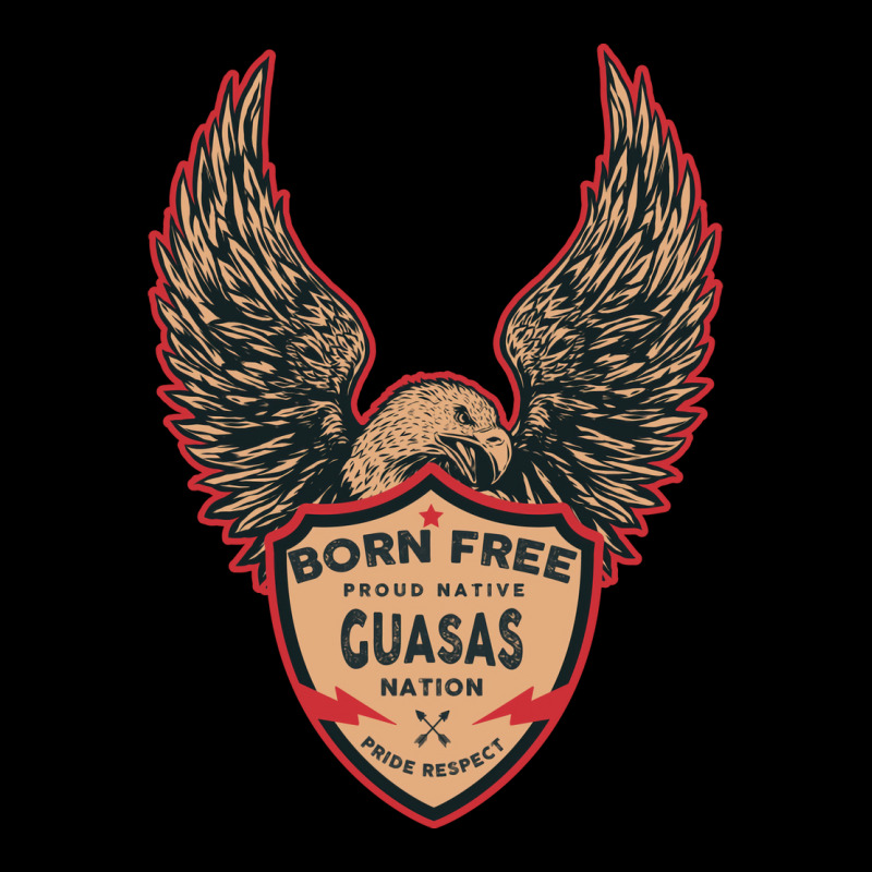 Guasas Native American Indian Born Freedom Eagle 70s V-neck Tee | Artistshot